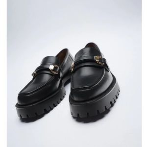 COPY - Zara chunky lug track sole loafers black 38